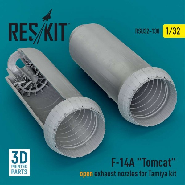 RSU32-0130   F-14A "Tomcat" open exhaust nozzles for Tamiya kit (3D Printed) (1/32) (thumb83644)