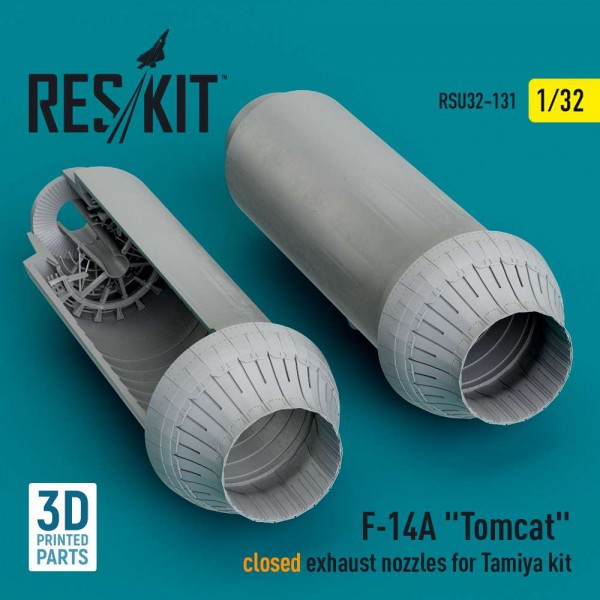 RSU32-0131   F-14A "Tomcat" closed exhaust nozzles for Tamiya kit (3D Printed) (1/32) (thumb83646)