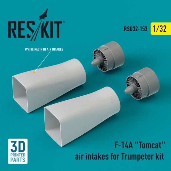 RSU32-0153   F-14A «Tomcat» air intakes for Trumpeter kit (3D Printed) (1/32) (thumb83669)