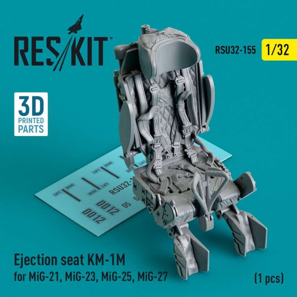 RSU32-0155   Ejection seat KM-1M for MiG-21, MiG-23, MiG-25, MiG-27 (1 pcs) (3D Printed) (1/32) (thumb83673)