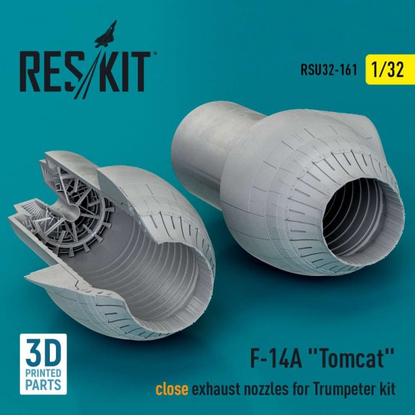 RSU32-0161   F-14A "Tomcat" close exhaust nozzles for Trumpeter kit (3D Printed) (1/32) (thumb83686)