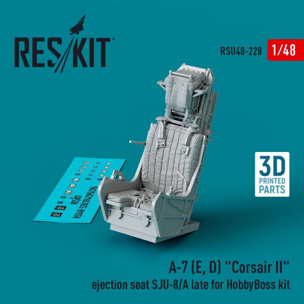 RSU48-0228   A-7 (E, D) «Corsair II» ejection seat SJU-8/A late for HobbyBoss kit (3D Printed) (1/48) (thumb83780)