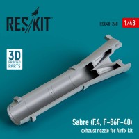 RSU48-0268   Sabre (F.4, F-86F-40) exhaust nozzle for Airfix kit (3D Printed) (1/48) (attach1 83789)