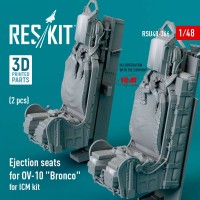 RSU48-0366   Ejection seats for OV-10 «Bronco» (2 pcs) for ICM kit (3D Printed) (1/48) (attach1 83823)