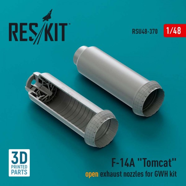 RSU48-0370   F-14A "Tomcat" open exhaust nozzles for GWH kit (3D Printed) (1/48) (thumb83826)