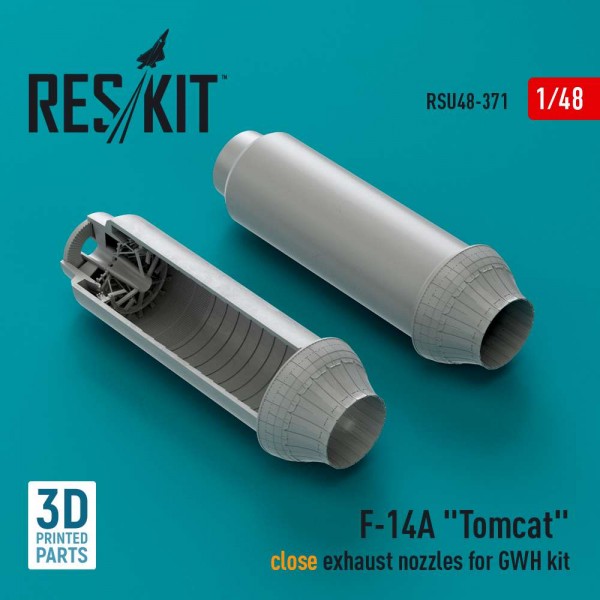 RSU48-0371   F-14A "Tomcat" close exhaust nozzles for GWH kit (3D Printed) (1/48) (thumb83828)