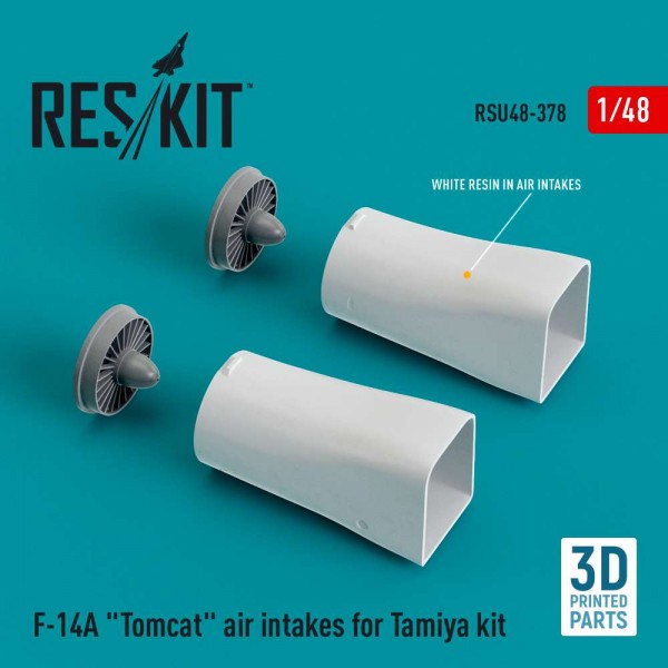 RSU48-0378   F-14A «Tomcat» air intakes for Tamiya kit (3D Printed) (1/48) (thumb83834)