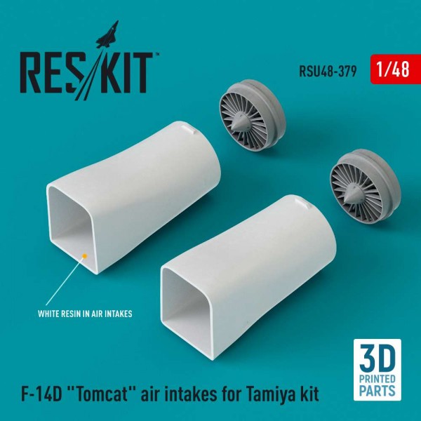 RSU48-0379   F-14D "Tomcat" air intakes for Tamiya kit (3D Printed) (1/48) (thumb83836)