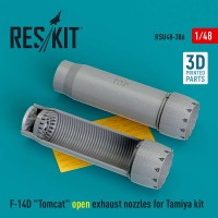 RSU48-0386   F-14D "Tomcat" open exhaust nozzles for Tamiya kit (3D Printed) (1/48) (thumb83848)