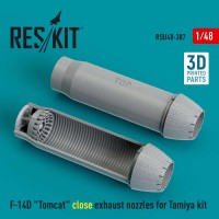 RSU48-0387   F-14D "Tomcat" close exhaust nozzles for Tamiya kit (3D Printed) (1/48) (thumb83850)