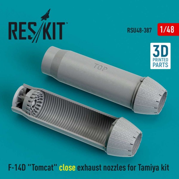 RSU48-0387   F-14D «Tomcat» close exhaust nozzles for Tamiya kit (3D Printed) (1/48) (thumb83850)