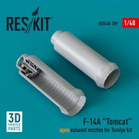 RSU48-0389   F-14A "Tomcat" open exhaust nozzles for Tamiya kit (3D Printed) (1/48) (thumb83852)