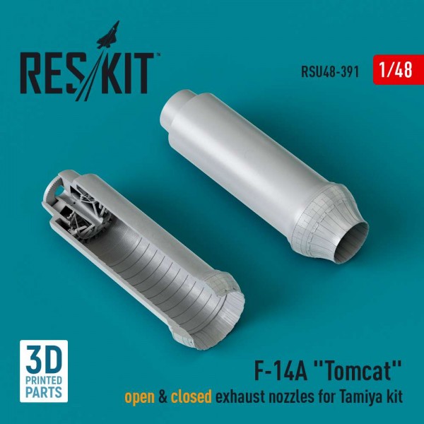 RSU48-0391   F-14A "Tomcat" open & closed exhaust nozzles for Tamiya kit (3D Printed) (1/48) (thumb83856)