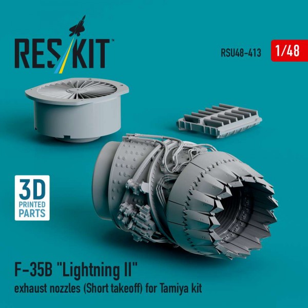 RSU48-0413   ?F-35B «Lightning II» exhaust nozzle (Short takeoff) for Tamiya kit (3D printed) (1/48) (thumb84912)