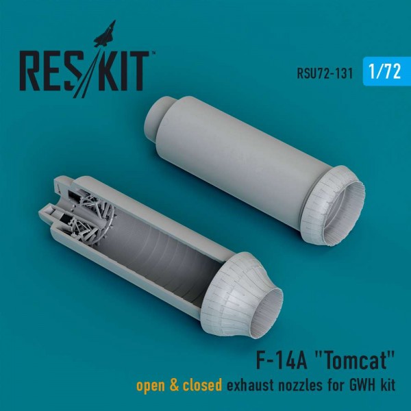 RSU72-0131   F-14A «Tomcat» open & closed exhaust nozzles for GWH kit (3D Printed) (1/72) (thumb83964)