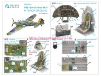 QD48534   3D Декаль интерьера кабины Fairey Fulmar Mk.II (Trumpeter) (attach3 86193)