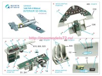 QD48538   3D Декаль интерьера кабины F4F-4 Wildcat (Academy) (attach3 86203)