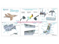 QD72173   3D Декаль интерьера кабины Blackburn Buccanneer S.2B Late (Airfix) (attach3 86098)