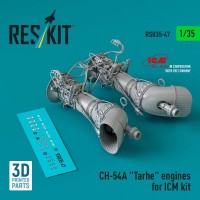 RSU35-0047   CH-54A «Tarhe» engines for ICM kit (3D Printed) (1/35) (attach2 84804)