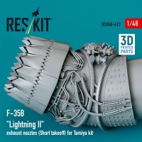 RSU48-0413   ?F-35B «Lightning II» exhaust nozzle (Short takeoff) for Tamiya kit (3D printed) (1/48) (attach2 84912)