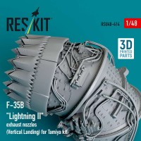 RSU48-0414   ?F-35B «Lightning II» exhaust nozzles (Vertical Landing) for Tamiya kit (3D printed) (1/48) (attach2 84916)