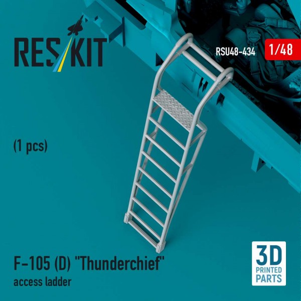 RSU48-0434   F-105D "Thunderchief" access ladder (1 pcs) (3D Printed) (1/48) (thumb84934)