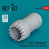 RSU48-0437   ?F-35B "Lightning II" exhaust nozzle (Parked/Fly) for Tamiya kit (3D printed) (1/48) (thumb84941)