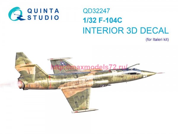 QD32247   3D Декаль интерьера кабины F-104C (Italeri) (thumb87526)