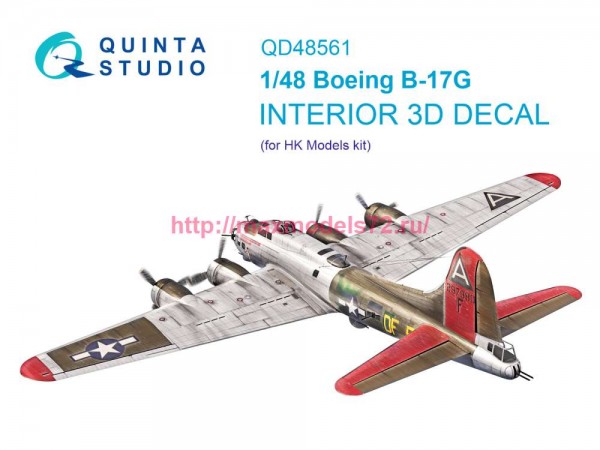 QD48561   3D Декаль интерьера кабины Boeing B-17G (HK models) (thumb87451)