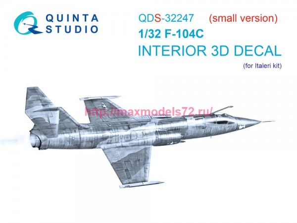 QDS-32247   3D Декаль интерьера кабины F-104C (Italeri) (малая версия) (thumb87531)