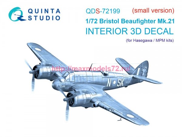 QDS-72199   3D Декаль интерьера кабины Bristol Beaufighter Mk.21 (Hasegawa/MPM) (малая версия) (thumb87346)