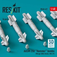 RS48-0422   AASM-250 «Hammer» (6 pcs) (Mirage 2000, Rafale, MiG-29) (3D Printed) (1/48) (attach1 84864)