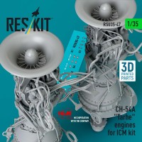 RSU35-0047   CH-54A «Tarhe» engines for ICM kit (3D Printed) (1/35) (attach1 84804)