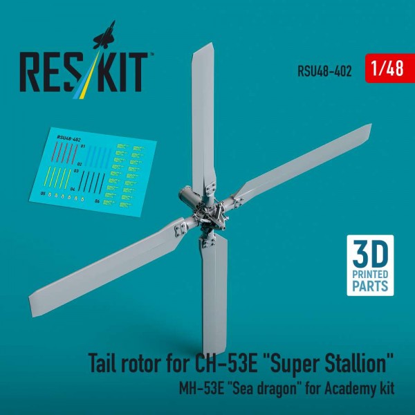 RSU48-0402   Tail rotor for CH-53E "Super Stallion", MH-53E "Sea dragon" for Academy kit (3D printed) (1/48) (thumb84907)