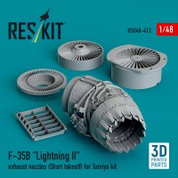 RSU48-0413   ?F-35B «Lightning II» exhaust nozzle (Short takeoff) for Tamiya kit (3D printed) (1/48) (attach1 84912)