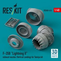 RSU48-0414   ?F-35B «Lightning II» exhaust nozzles (Vertical Landing) for Tamiya kit (3D printed) (1/48) (attach1 84916)