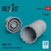 RSU48-0433   MiG-17F exhaust nozzle for Ammo kit (3D Printed) (1/48) (attach1 84931)