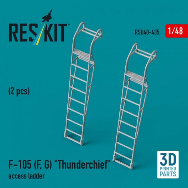 RSU48-0435   F-105 (F, G) «Thunderchief» access ladders (2 pcs) (3D Printed) (1/48) (thumb84937)