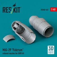 RSU48-0445   MiG-29 "Fulcrum" exhaust nozzles for GWH kit (3D printed) (1/48) (thumb84949)