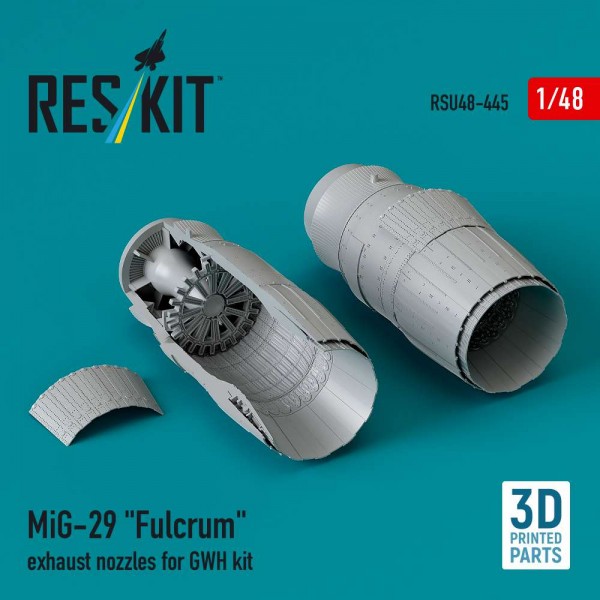 RSU48-0445   MiG-29 "Fulcrum" exhaust nozzles for GWH kit (3D printed) (1/48) (thumb84949)