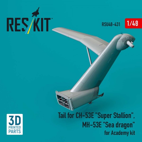 RSU48-0431   Tail for CH-53E "Super Stallion", MH-53E "Sea dragon" for Academy kit (3D printed) (1/48) (thumb88405)