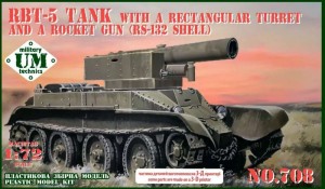 UMT708   RBT-5 tank with a rectangular turret and a rocket gun (RS-132 shell) (thumb86311)