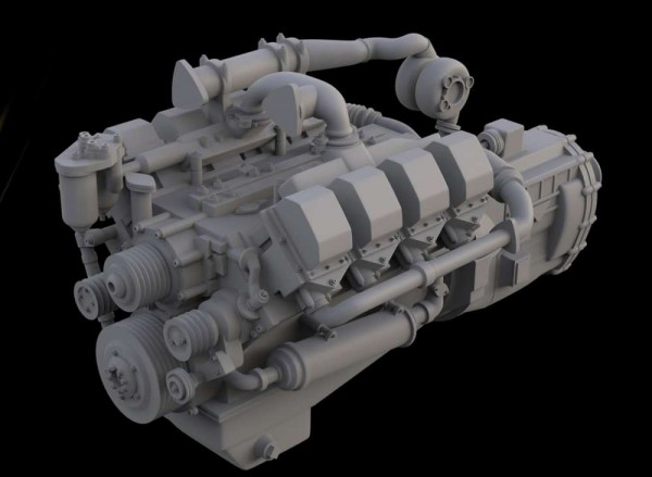 AMA72458   Двигатель ЯМЗ    1/72   ,   AMA72458 YaMZ engine 1/72 (thumb87896)