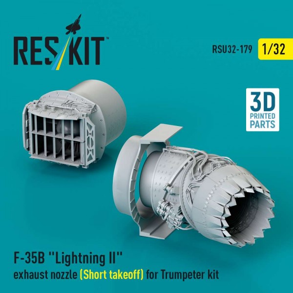 RSU32-0179   F-35B "Lightning II" exhaust nozzle (Short takeoff) for Trumpeter kit (3D printed) (1/32) (thumb88858)