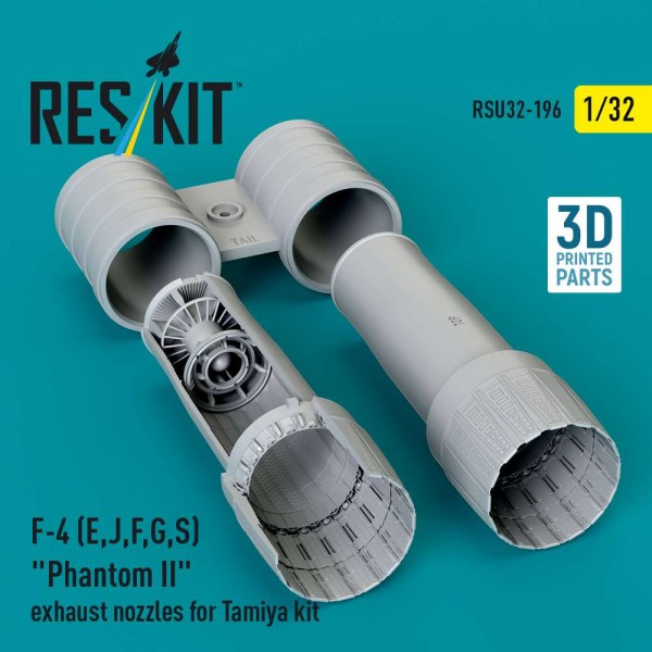 RSU32-0196   F-4 (E, J, F, G, S) "Phantom II" exhaust nozzles for Tamiya kit (3D Printed) (1/32) (thumb88881)