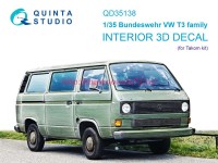QD35138   3D Декаль интерьера кабины для семейства Bundeswehr VW T3 (Takom) (thumb89630)