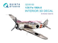 QD35150   3D Декаль интерьера кабины FW 190A-8 (Border Model) (thumb89680)