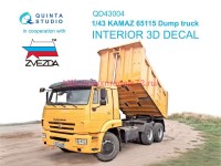 QD43004   3D Декаль интерьера кабины КАМАЗ 65115 Самосвал (Звезда) (thumb89715)