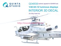 QD48536   3D Декаль AH-1Z Zulu Cobra/Viper включенные дисплеи для наборов QD+48535/QDS-48535 (KittyHawk) (thumb89376)