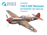 QD48587   3D Декаль интерьера кабины P-40E Warhawk (Eduard) (thumb89479)
